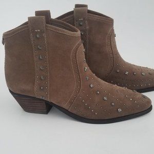 New Sam Edelman Brian Star Stud Taupe Fall Booties